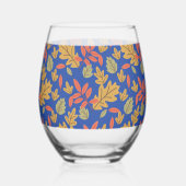 tropical leaves ステムなしワイングラス (左)