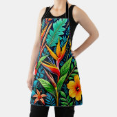 Tropical Leaves Bloom Art エプロン (インサイチュ)