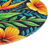 Tropical Leaves Bloom Art カッティングボード (角)