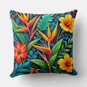 Tropical Leaves Bloom Art クッション (裏面)