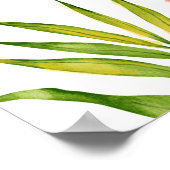 Tropical Leaves Bridal Shower  Welcome  ポスター (角)