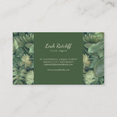 Tropical Leaves Business Card 名刺 (裏面)