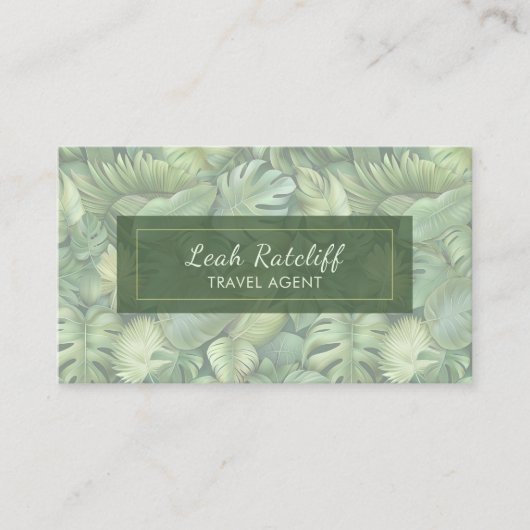 Tropical Leaves Business Card 名刺 (正面)