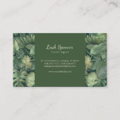 Tropical Leaves Business Card 名刺 (裏面)