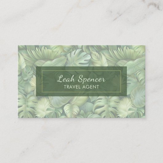 Tropical Leaves Business Card 名刺 (正面)