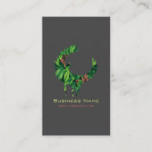 Tropical Leaves & Flowers Swirl | Modern Custom 名刺 (正面)
