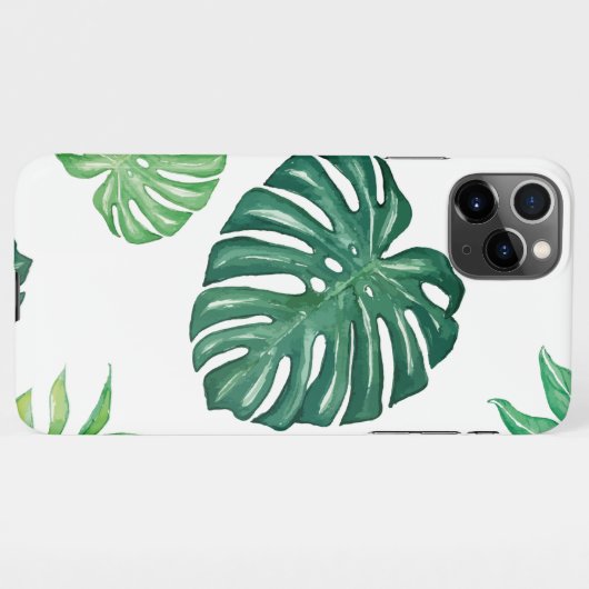 Tropical Leaves for Phone Cases iPhoneケース (裏面横)