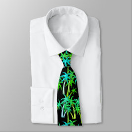 Tropical leaves green necktie ネクタイ