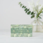 Tropical Leaves Monogram Business Card 名刺 (スタンド正面)