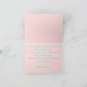Tropical Leaves Mother's Day Pastel florals  サンキューカード (内部)