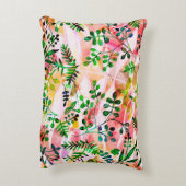 Tropical leaves pattern repeating. Artistic photo  アクセントクッション (裏面(縦))