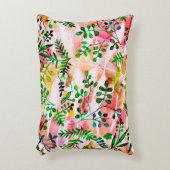 Tropical leaves pattern repeating. Artistic photo  アクセントクッション (正面(垂直))