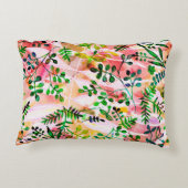 Tropical leaves pattern repeating. Artistic photo  アクセントクッション (裏面)