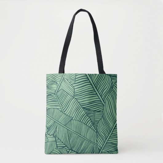Tropical leaves. Seamless texture with banana leaf トートバッグ (正面)