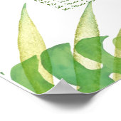 Tropical leaves wedding dinner seating chart ポスター (角)