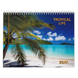 Tropical Life with Beautiful Beach Photos カレンダー
