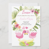 Tropical Luau Baby Shower Party 招待状 (正面)