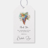 Tropical Macaw Wedding Thank You ギフトタグ (正面)