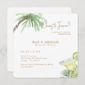 Tropical Margaritas & Tacos Engagement Party 招待状 (正面/裏面)