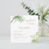 Tropical Margaritas & Tacos Engagement Party 招待状 (スタンド正面)