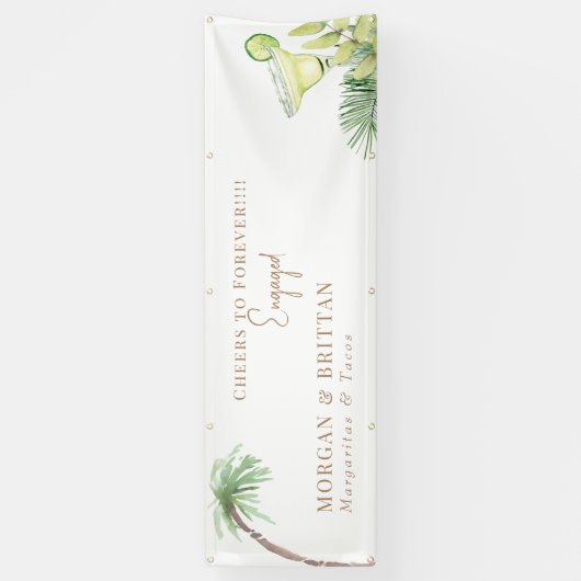 Tropical Margaritas & Tacos Engagement Party 横断幕 (縦)