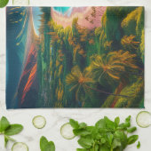 Tropical Maui Island Paradise キッチンタオル (折り畳み)