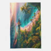 Tropical Maui Island Paradise キッチンタオル (縦)