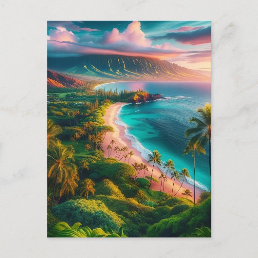 Tropical Maui Island Paradise ポストカード (正面)