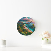 Tropical Maui Island Paradise ラウンド壁時計 (ホーム)