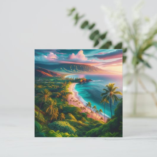 Tropical Maui Island Paradise 招待状 (スタンド正面)