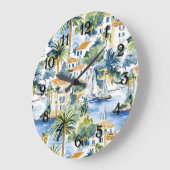 Tropical Mediterranean ラージ壁時計 (傾斜)