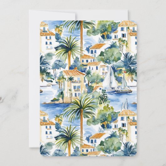 Tropical Mediterranean Wedding 招待状 (裏面)