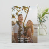  Tropical Mele Kalikimaka Newlywed Beach Photo シーズンカード (スタンド正面)