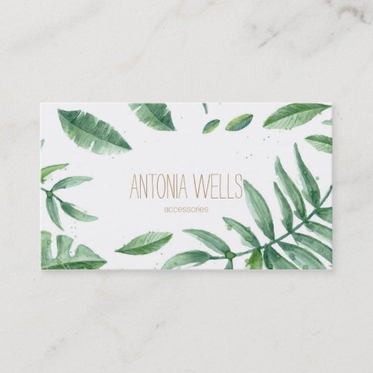 Tropical minimal business card 名刺 (正面)
