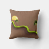 Tropical Modern Decorative Throw Pillow クッション (裏面)