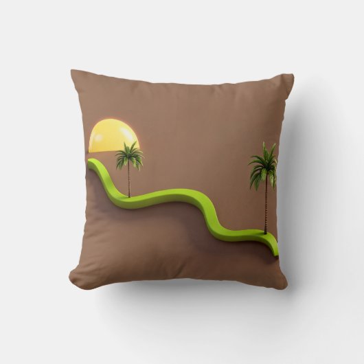 Tropical Modern Decorative Throw Pillow クッション (正面)