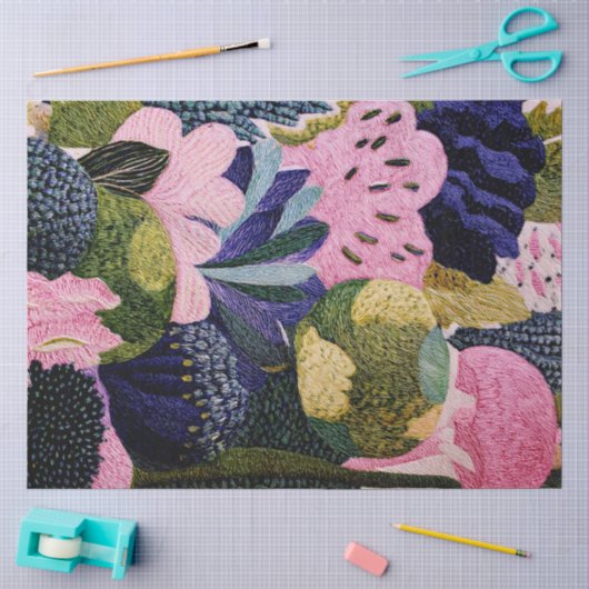 Tropical Modernism Floral 薄葉紙 (クラフト)