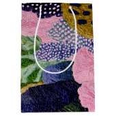 Tropical Modernism Floral Gift Bouquet Bag ミディアムペーパーバッグ (正面)