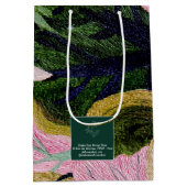 Tropical Modernism Floral Gift Bouquet Bag ミディアムペーパーバッグ (裏面)