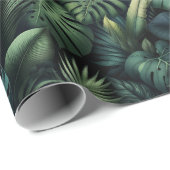Tropical Monstera Botanical Green Gift Wrap Paper ラッピングペーパー (ロールコーナー)