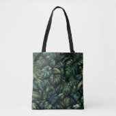 Tropical Monstera Botanical Green Jungle  トートバッグ (正面)