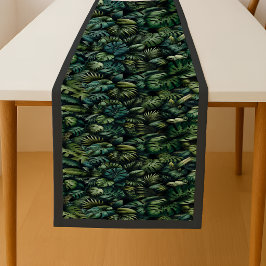 Tropical Monstera Botanical Green Jungle  ミディアムテーブルランナー