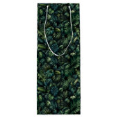 Tropical Monstera Botanical Green Jungle  ワインギフトバッグ (裏面)