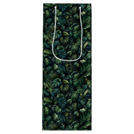 Tropical Monstera Botanical Green Jungle  ワインギフトバッグ