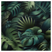 Tropical Monstera Botanical Green Jungle Printed ファブリック (見本)