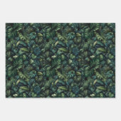 Tropical Monstera Botanical Green Wrapping Bundle ラッピングペーパーシート (正面3)