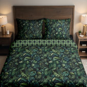 Tropical Monstera Jungle Botanical Reversible 枕カバー