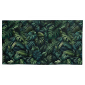 Tropical Monstera Jungle Botanical Reversible 枕カバー (正面左)