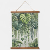 Tropical Monstera Jungle Botanical Wall Art 吊り下げ型タペストリー (正面)