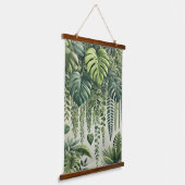 Tropical Monstera Jungle Botanical Wall Art 吊り下げ型タペストリー (傾斜あり)